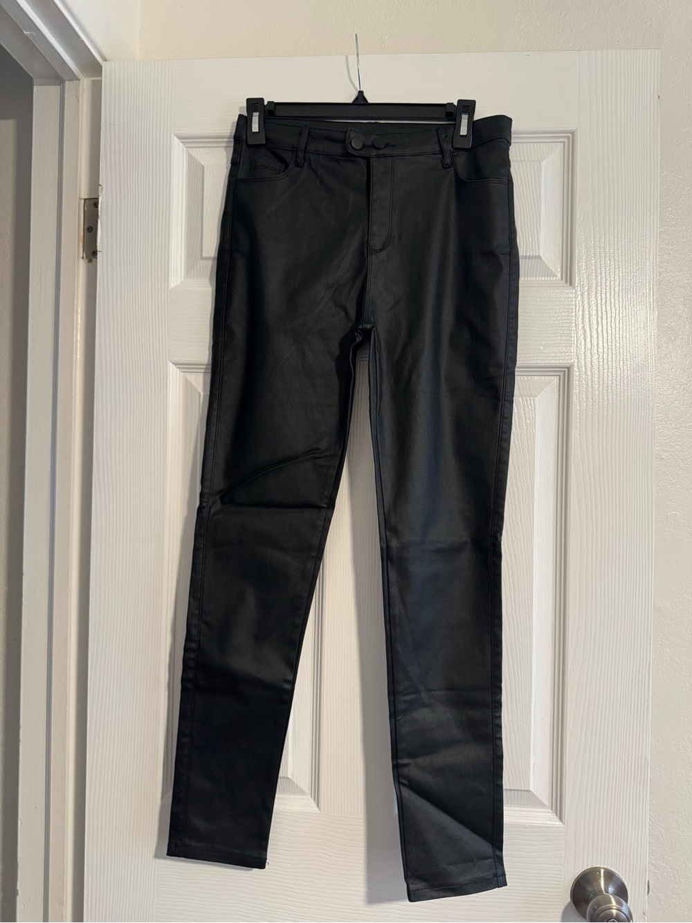 Black Faux Leather Skinny Pants